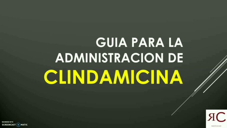 Pautas de Dosificaci&oacute;n de Clindamicina: Gu&iacute;a Pr&aacute;ctica