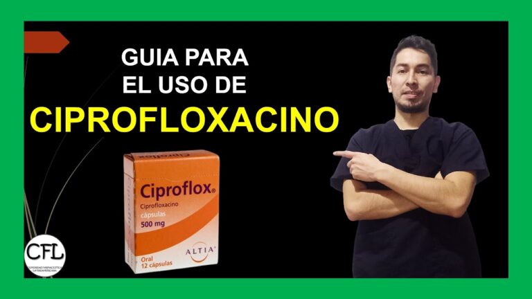 Gu&iacute;a de dosificaci&oacute;n de ciprofloxacino