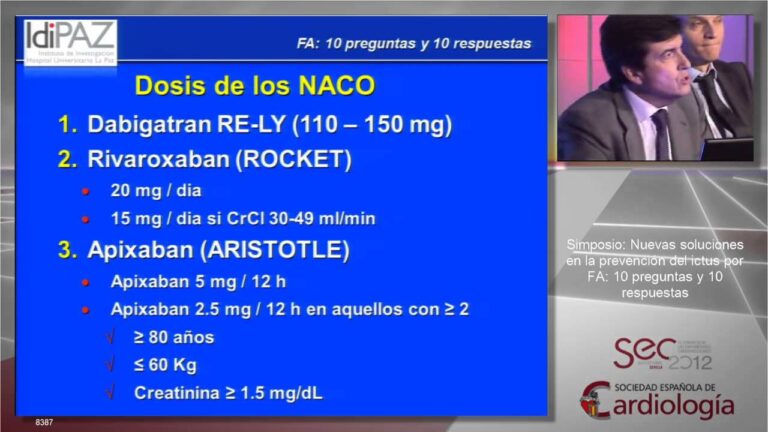 Prevenci&oacute;n de ictus con rivaroxab&aacute;n