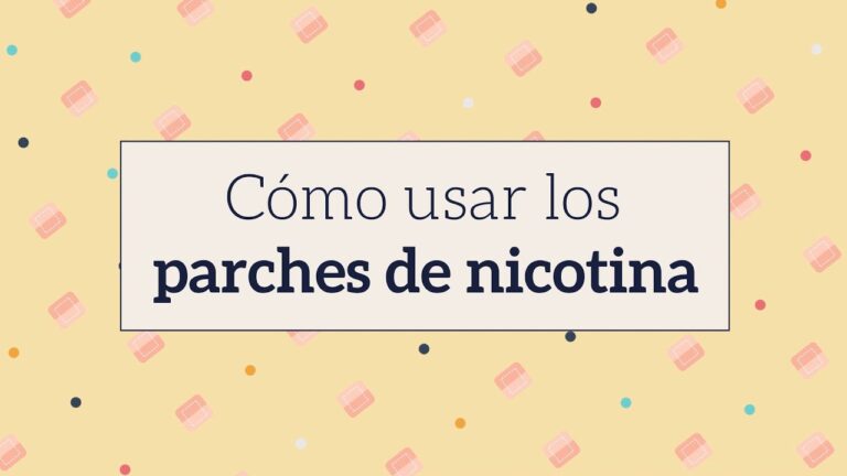 Control de la Nicotina a trav&eacute;s de Parches Transd&eacute;rmicos